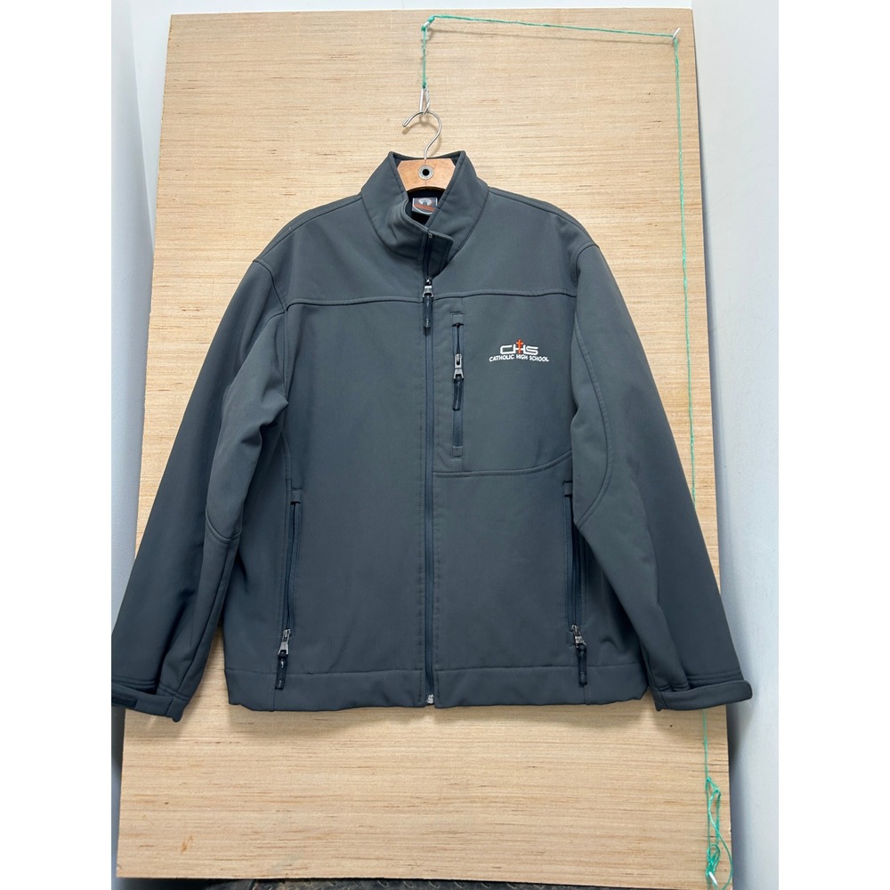 Weatherproof Mens Medium Gray Softshell Jacket CHS Catholic High School Bears